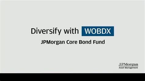 wobdx fact sheet|jpm core bond fund morningstar.